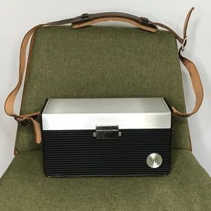 VTG SLR Retro Camera Carry Box Case Cowhide RARE